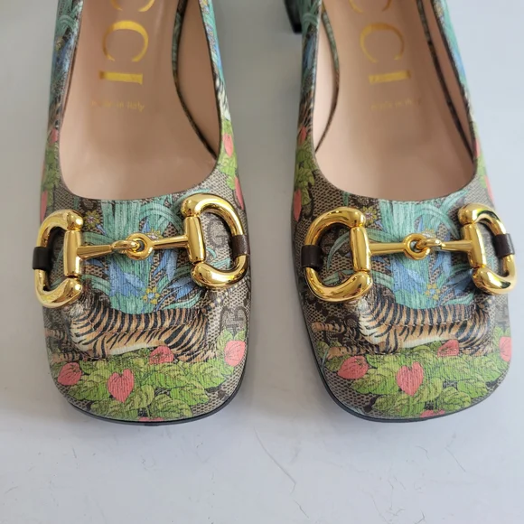 Gucci Women's Floral Print Loafers - Multicolor Year Of Tiger RARE Size 7 NIB - Picture 2 of 8